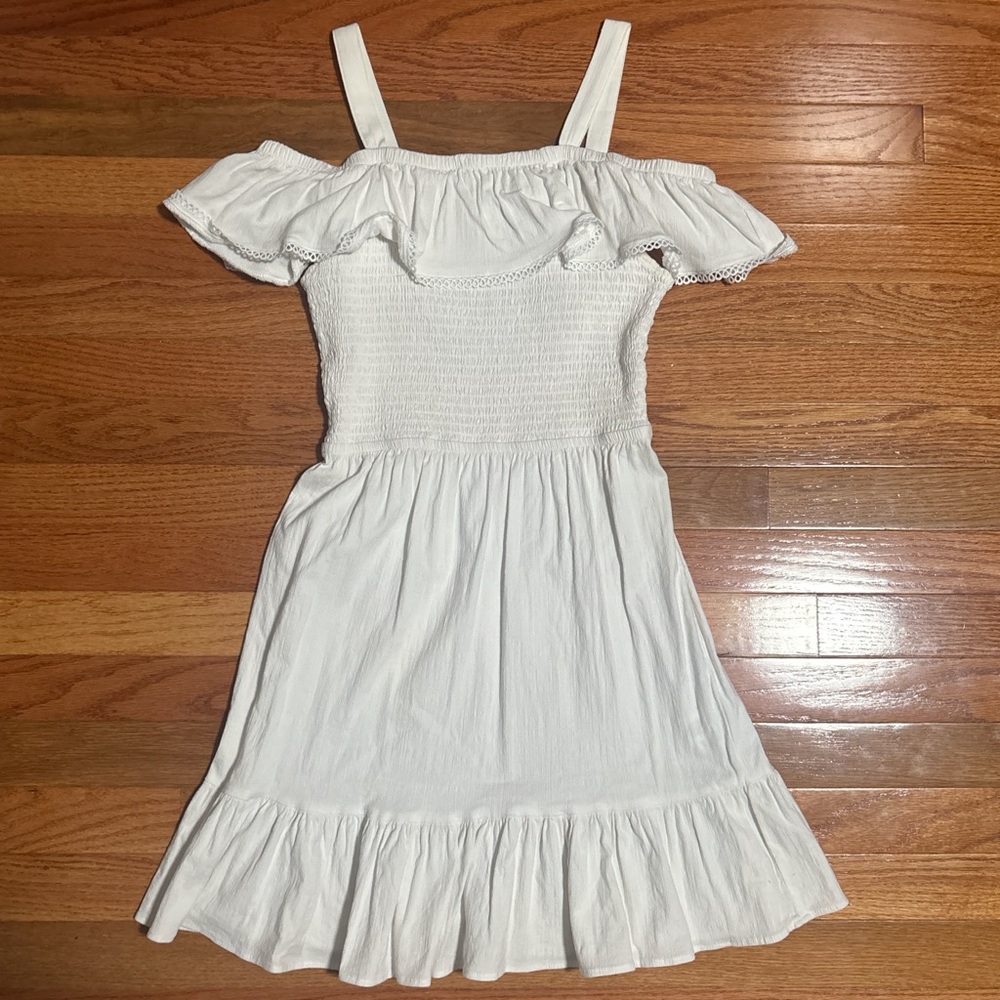 SO Elegant White Textured Dress